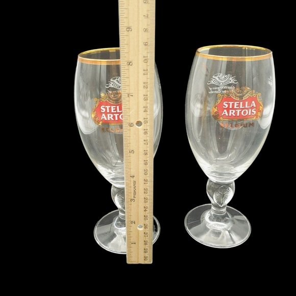 Set of 2 Stella Artois Chalice 40 CL Beer Glasses Pub Bar Goblet Man Cave Pair 8 - Picture 5 of 6